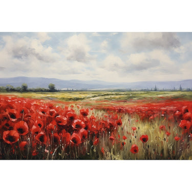 Poppies in the Field Canvas